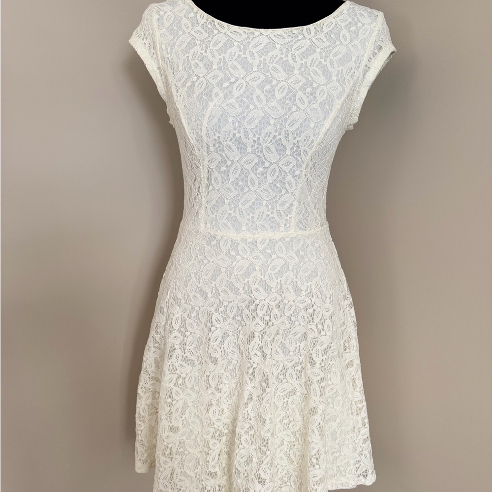 Romantic Ivory Lace Dress